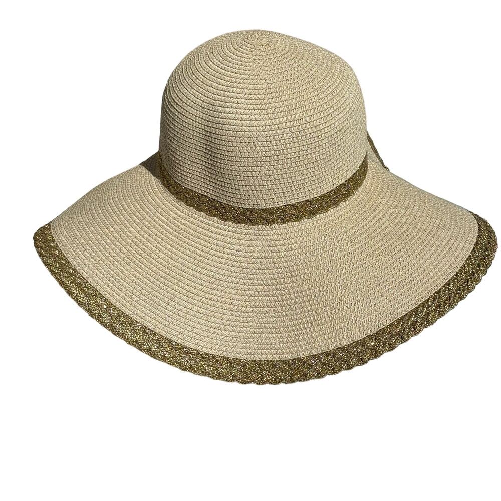 Tan & Gold Cruise Club Sun Hat - Picture 3 of 5